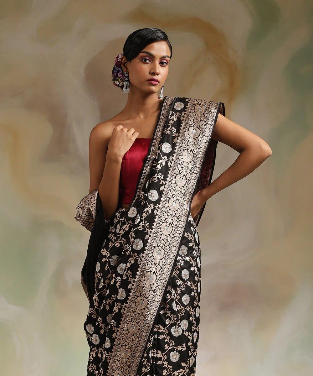 Women Kanjeevaram Silk Saree with Blouse Piece