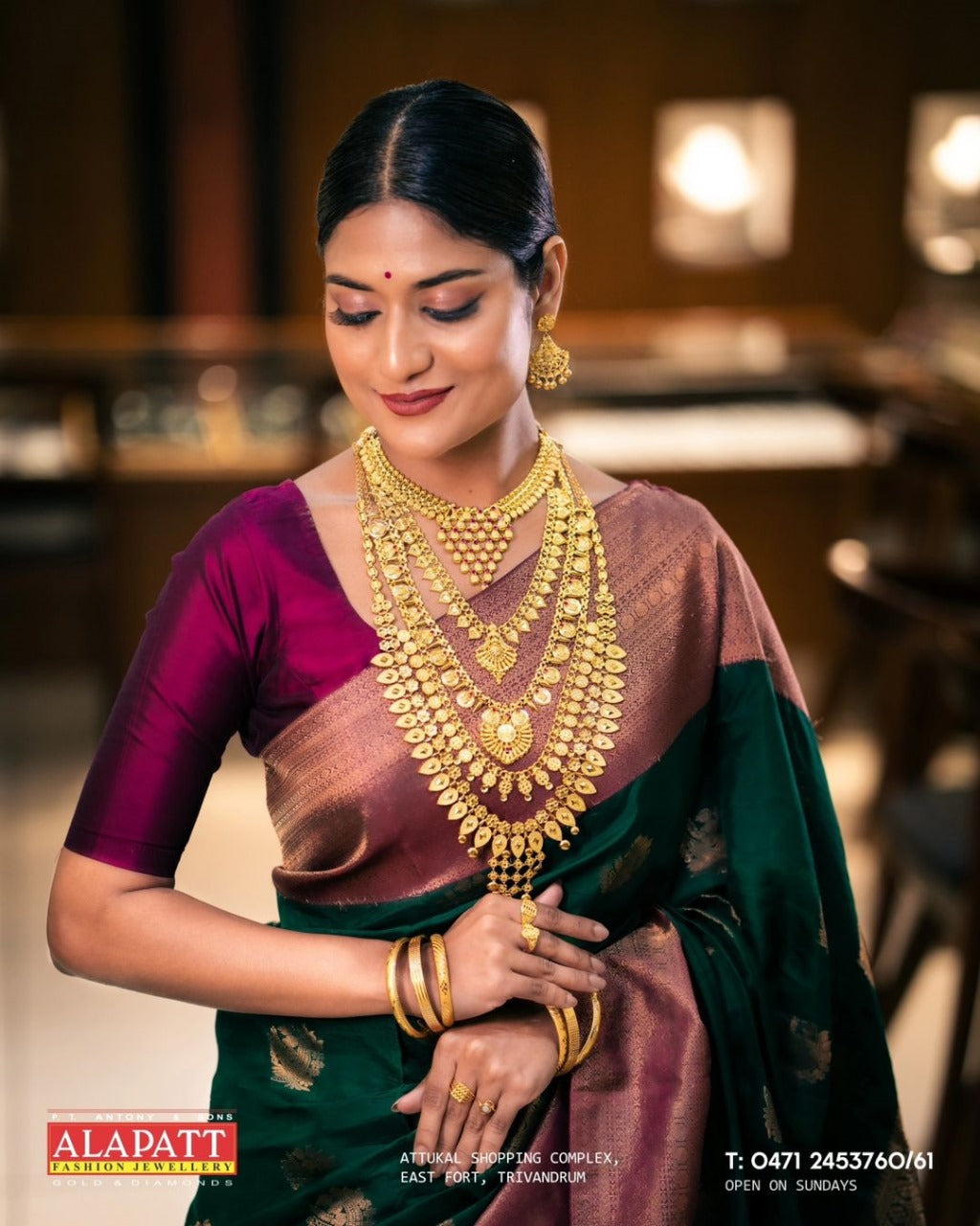 Persian Green Soft Silk Saree With Classic Blouse