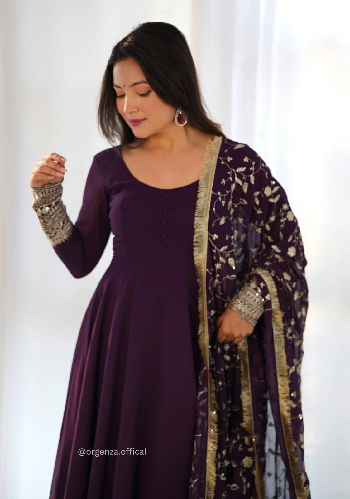 Women Fit & Flare Dress with Dupatta