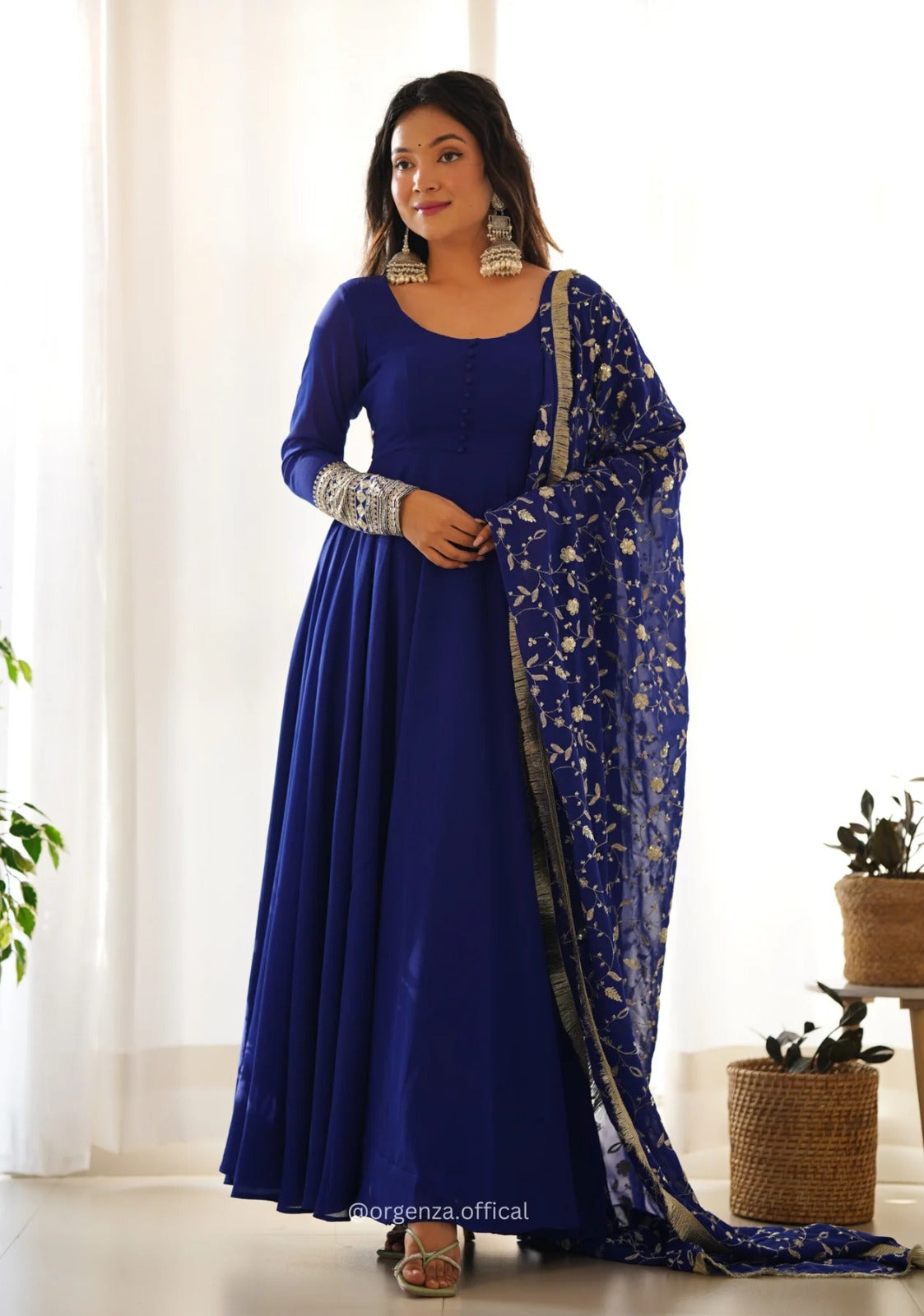 Women Fit & Flare Dress with Dupatta