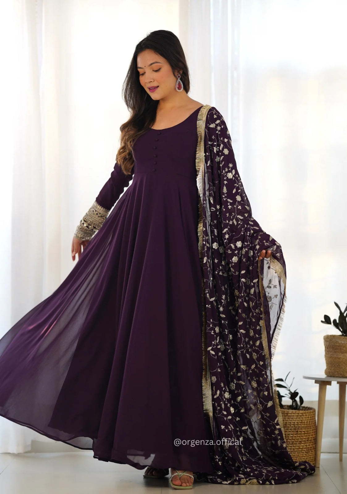 Women Fit & Flare Dress with Dupatta