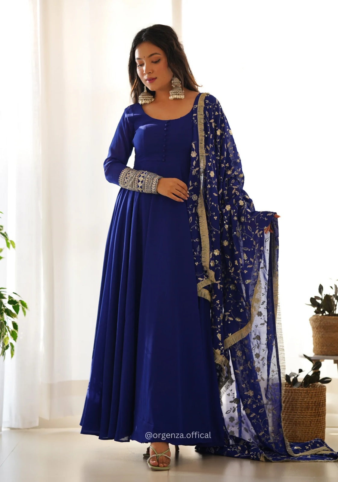 Women Fit & Flare Dress with Dupatta