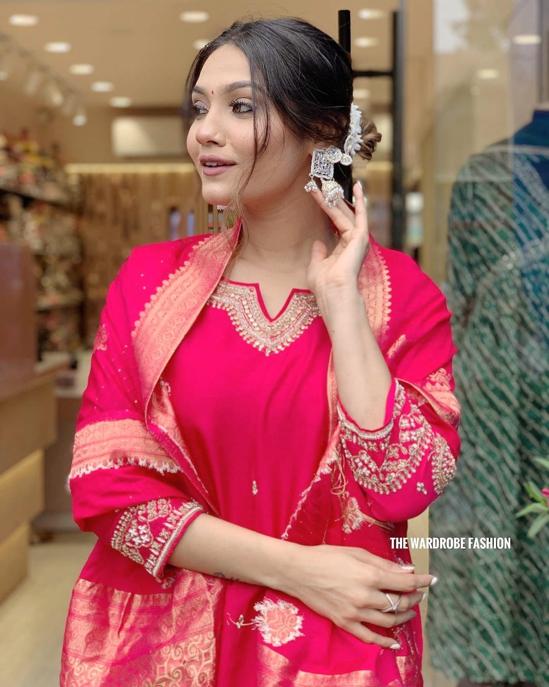 Women Embroidered Straight Kurta Suit Set