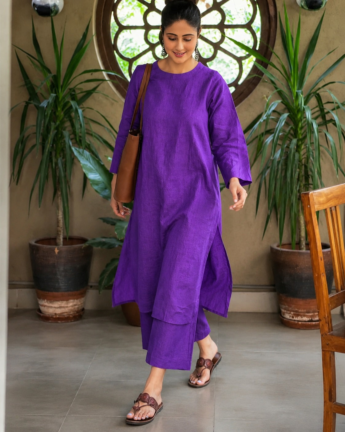 Royal Purple Cotton Co-Ord Set