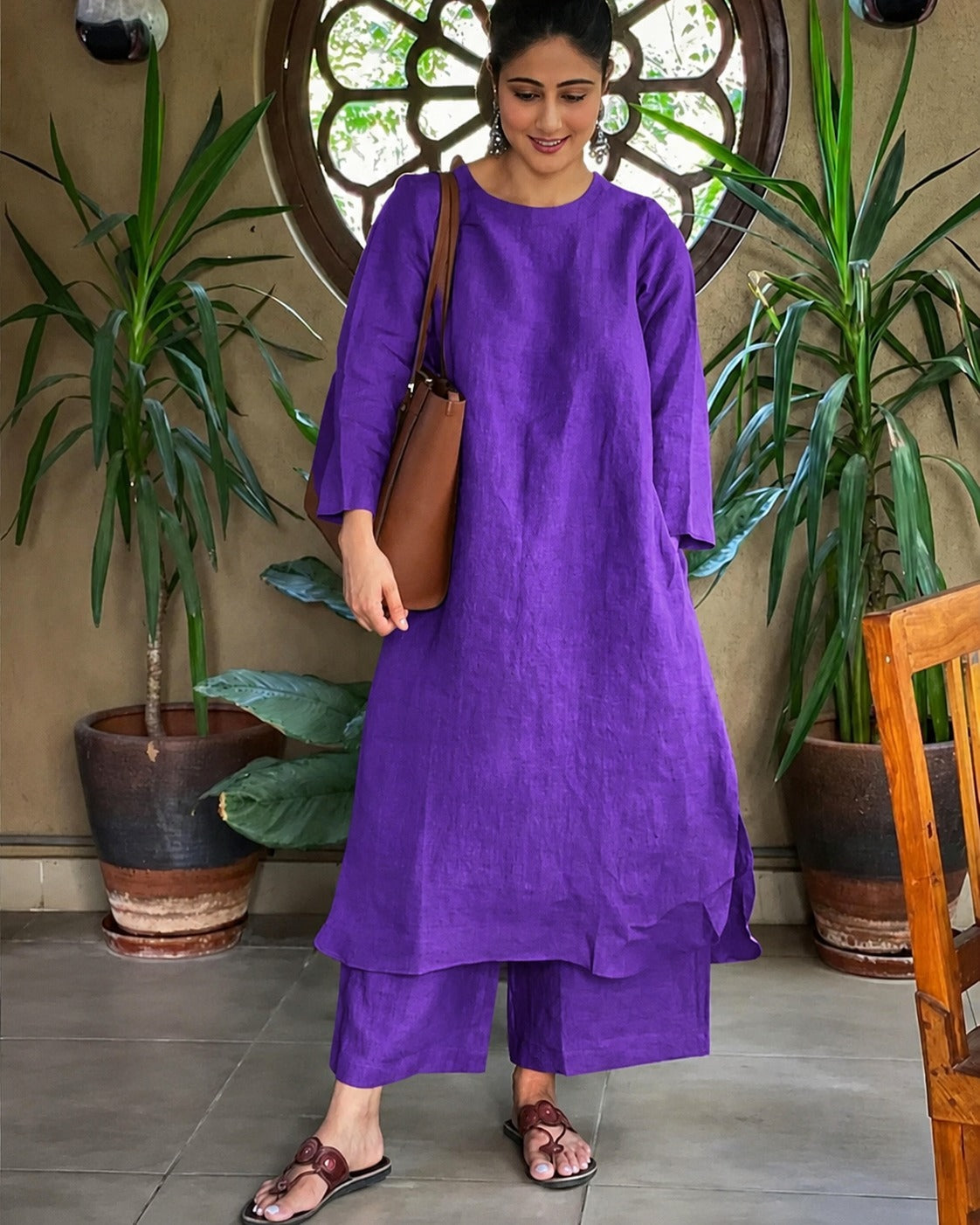Royal Purple Cotton Co-Ord Set