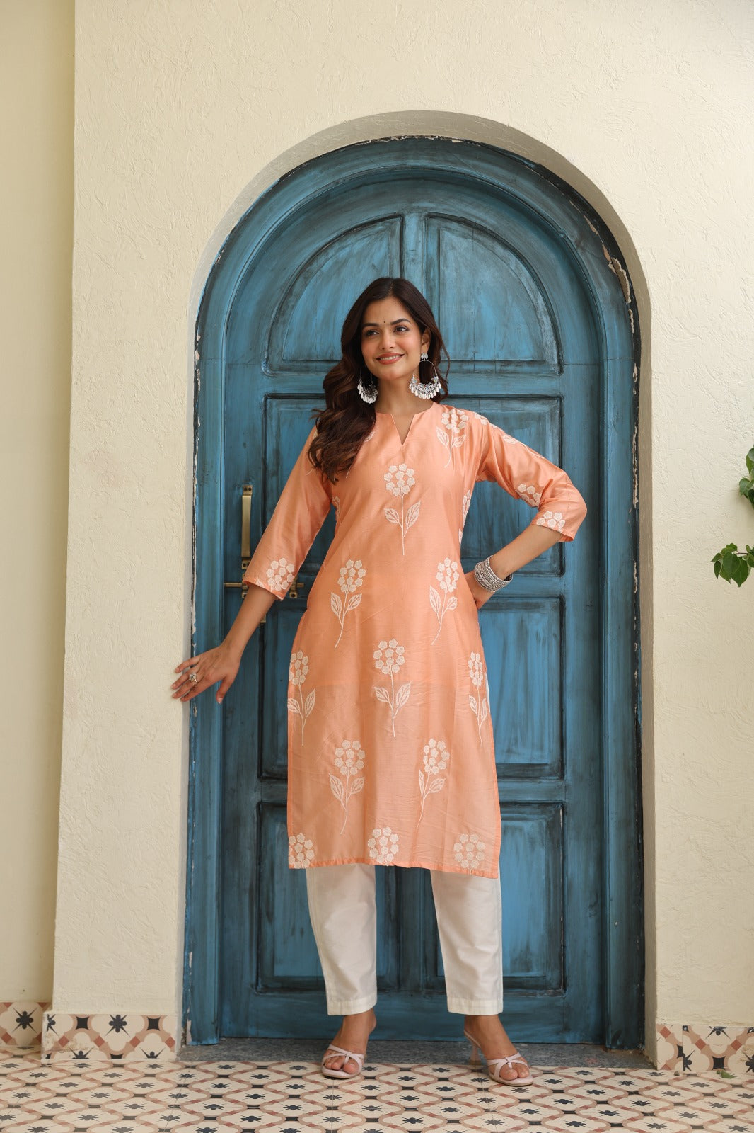 Peach Blossom Charm KURTA SET
