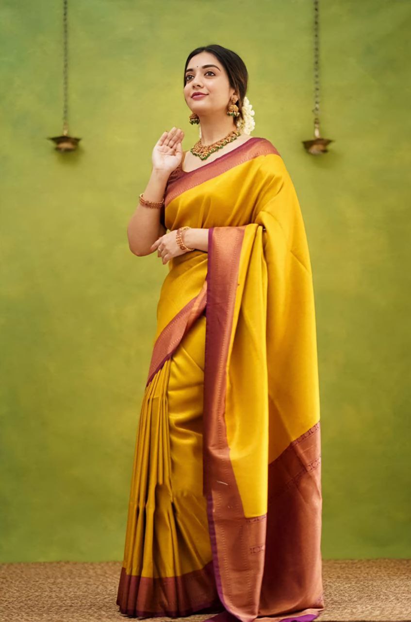 Kanjivaram Silk Saree with Floral Woven Motifs