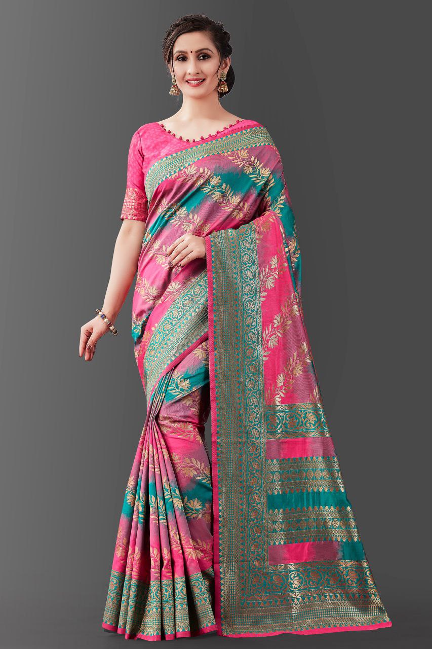 Abstract Print Traditional Saree