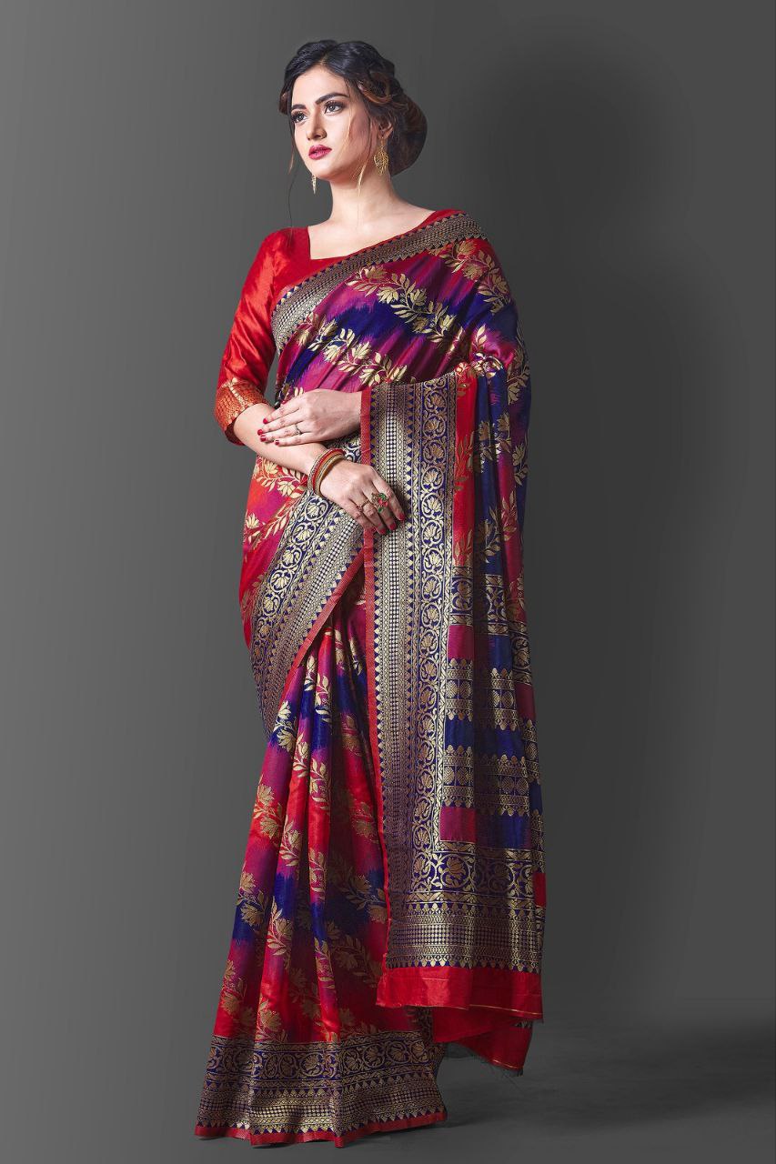 Abstract Print Traditional Saree