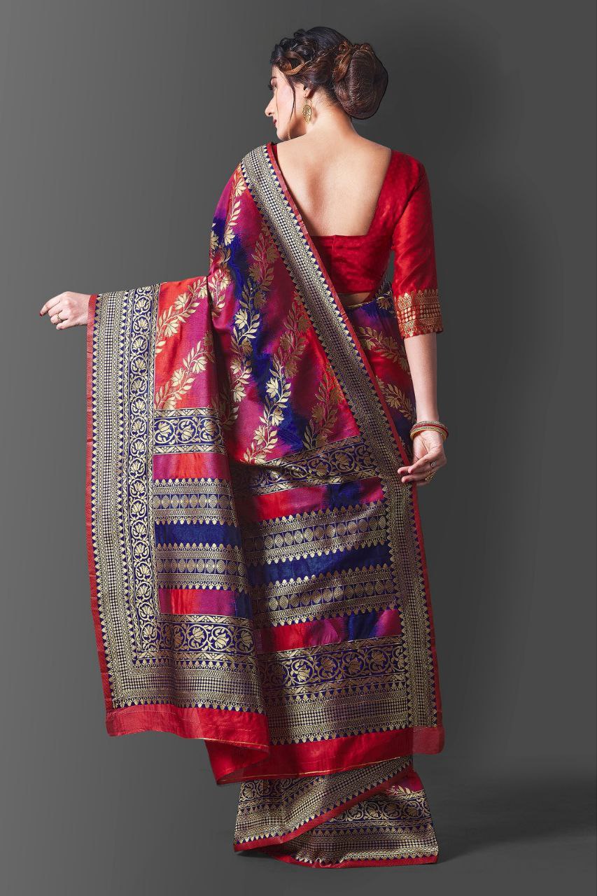 Abstract Print Traditional Saree