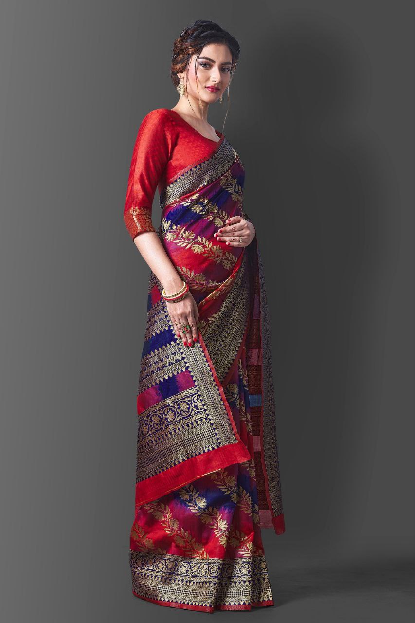 Abstract Print Traditional Saree