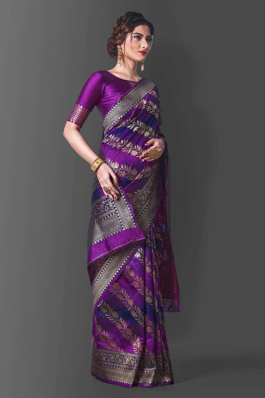 Abstract Print Traditional Saree