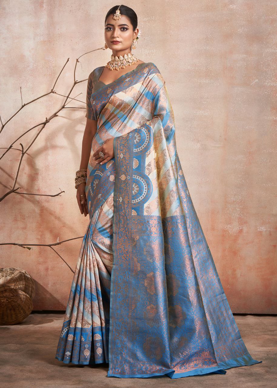 WOVEN DESIGN ZARI SILK COTTON BANARASI SAREE