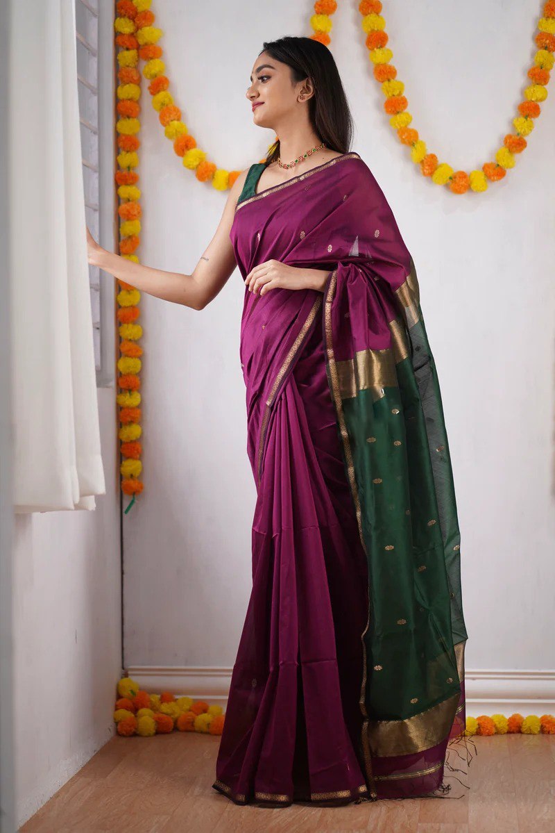 Ethnic Maheshwari Silk saree